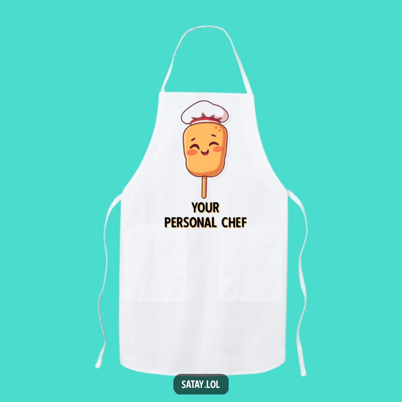 Funny Chef Satay Skewer Apron: Winking Skewer Chef Apron, Perfect Culinary Gift