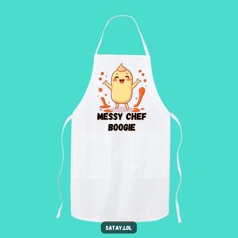 Funny Satay Apron: Happy Dancer Chef, Perfect Kitchen Gift!
