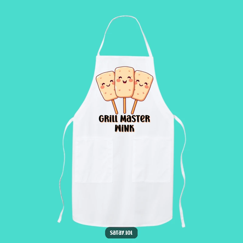 Funny Satay Apron - Smiling Skewer Chef Gift