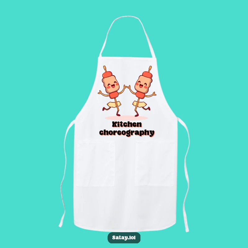 Funny Satay Dance Apron - Synchronized Skewers Chef Gift