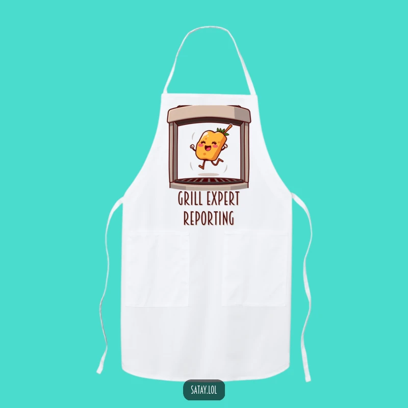 Funny Satay Skewer Apron: Chef's Humor for Grill Masters, Perfect Gift