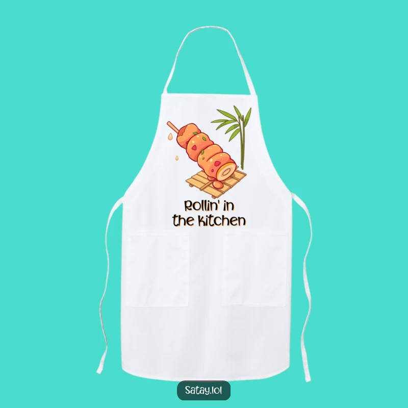 Funny Satay Skewer Apron: Cook Up Laughs with this Hilarious Skewer Gear