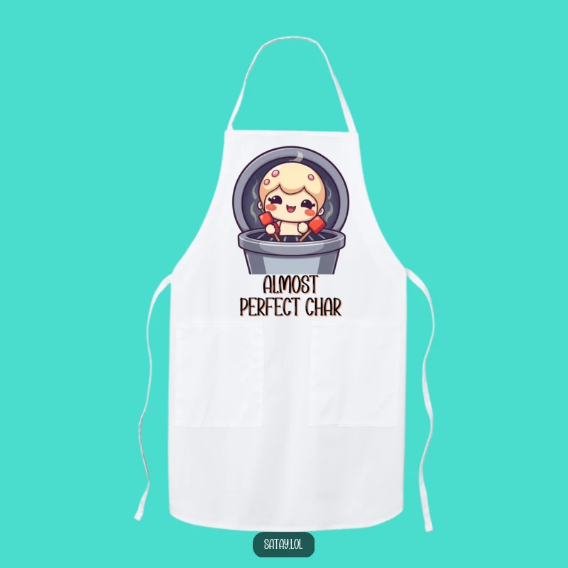 Funny Satay Skewer Apron: Grill Master's Funny Face, Kitchen Hilarious Funny Gift