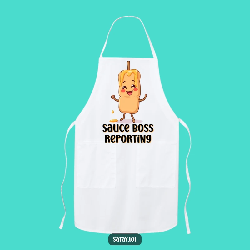 Funny Satay Skewer Jigging Apron: Hilarious Kitchen Gift for Foodies