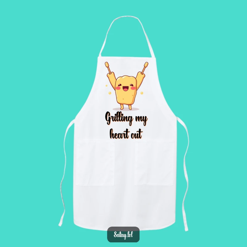 Funny Satay Skewer Chef Apron: Cook Up Laughs in the Kitchen!