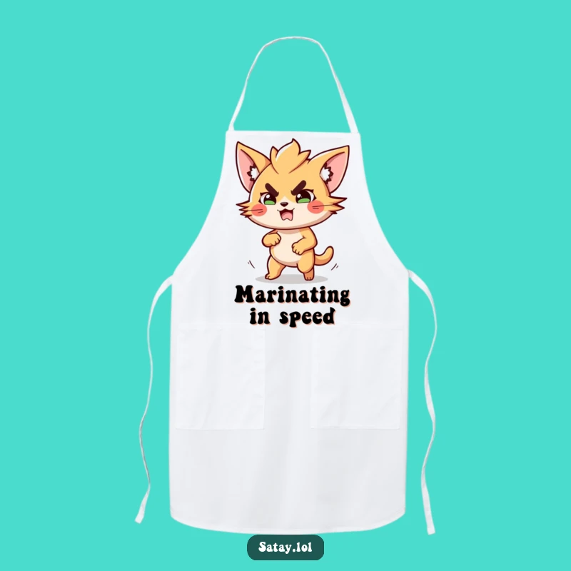 Funny Satay Kitchen Apron - Determined Foodie Chef, Cooking Gift
