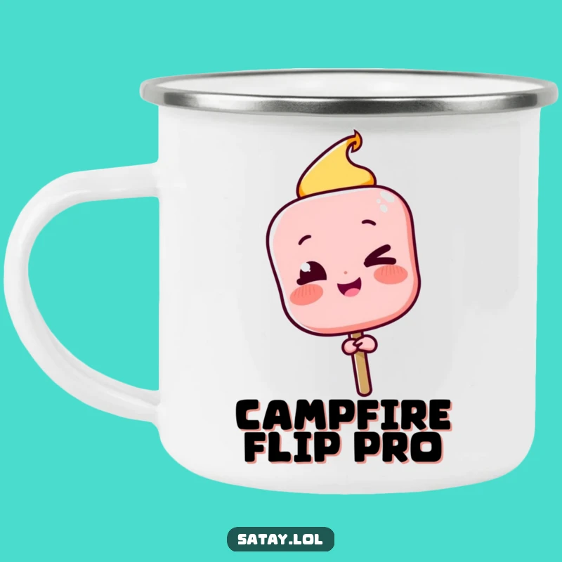 Funny Satay Skewer Winking Camping Mug: Master Your Adventures with a Wink