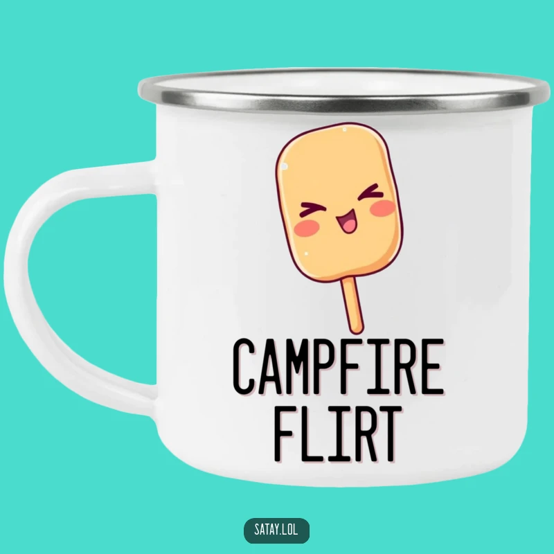 Funny Satay Wink Camping Mug: Cheeky Skewer Drinkware, a Perfect Funny Gift