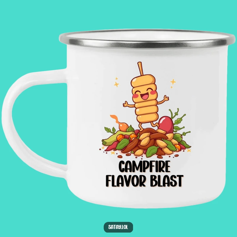 Funny Giggling Satay Camping Mug: Enjoy Your Adventure with Flavor