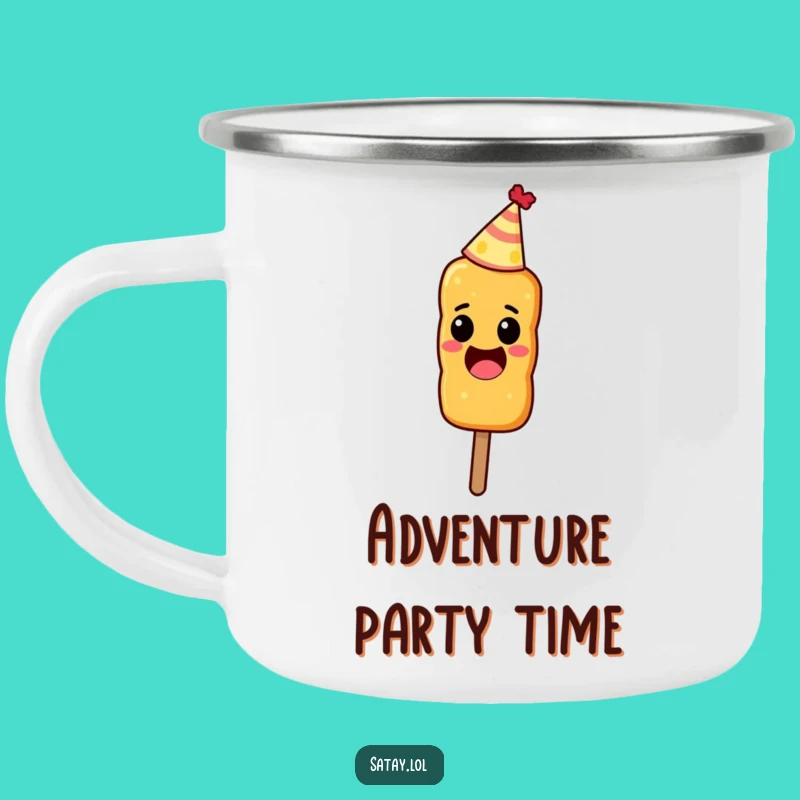 Funny Party Satay Skewer Camping Mug - Excited Outdoor Drinkware