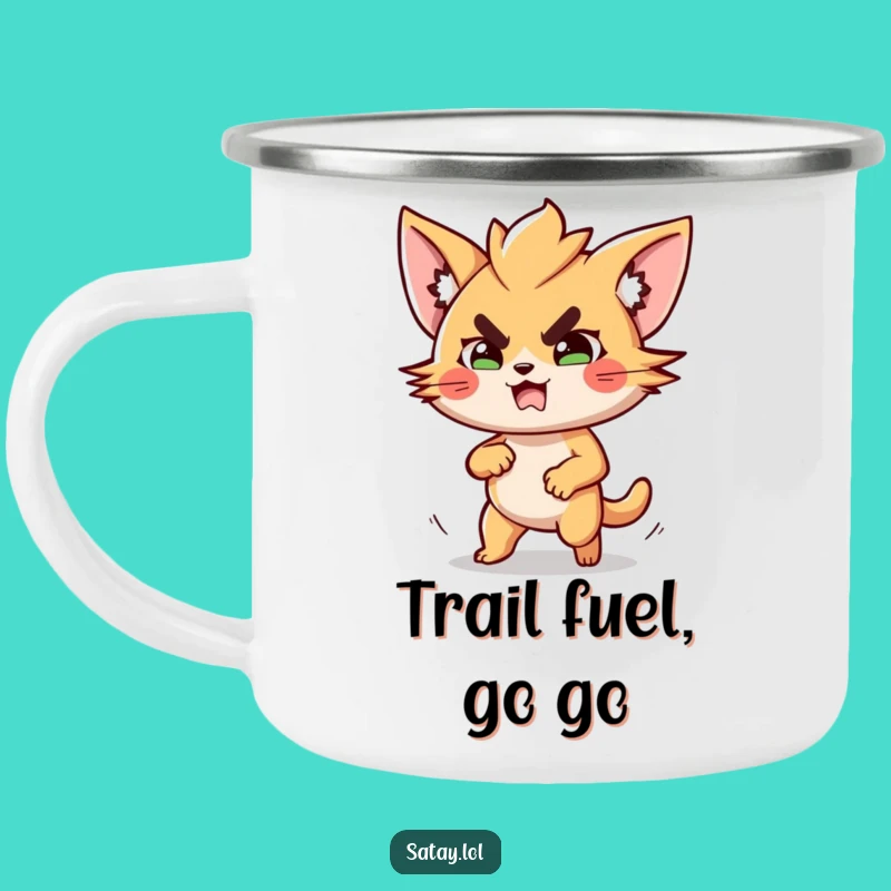 Funny Satay Camp Mug - Determined Foodie Adventure, Outdoor Gift