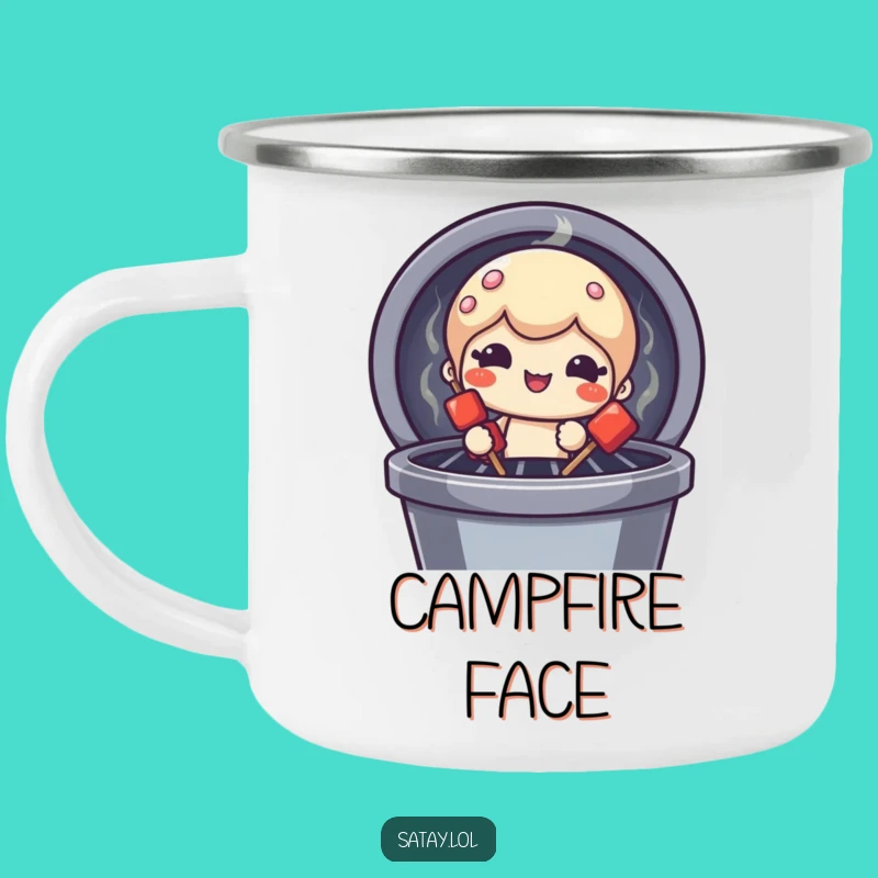 Funny Satay Skewer Camping Mug: Grill Peeker, Outdoor Hilarious Funny Gift