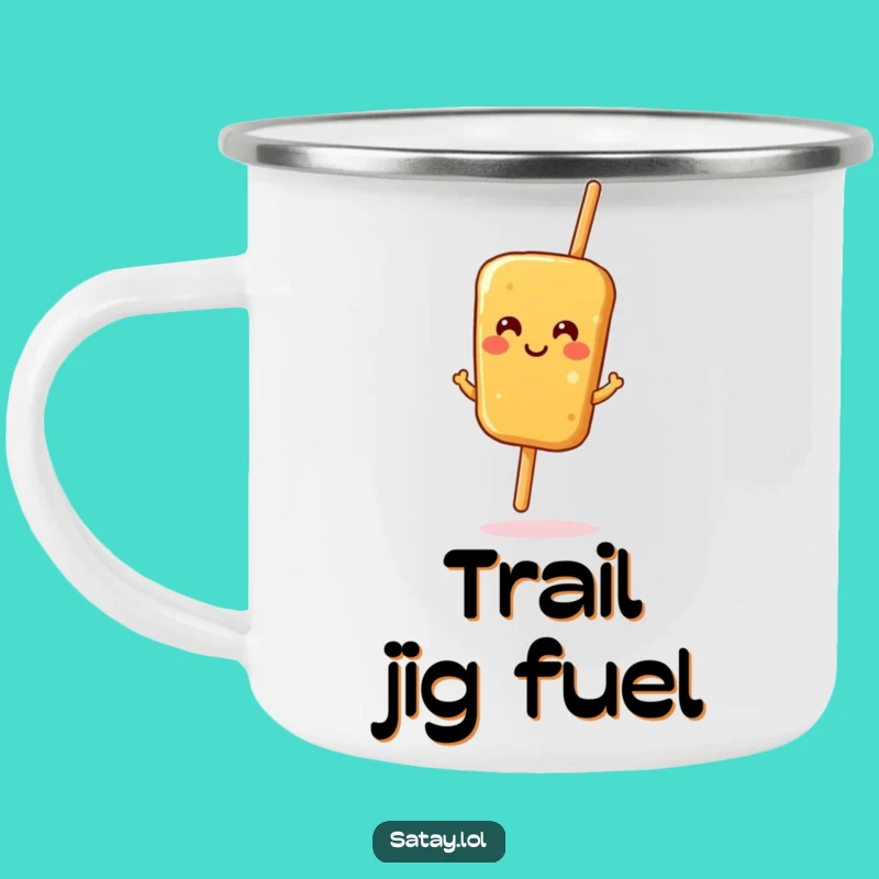Funny Satay Skewer Jig Camping Mug: Adventure Fuel with a Giggle