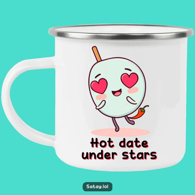Funny Satay Skewer Love Camping Mug: Chili Chase, Outdoor Hilarious Funny Gift