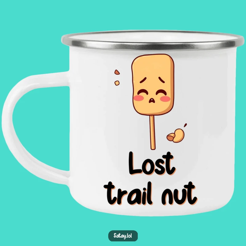 Funny Confused Satay Skewer Camping Mug: Trail Puzzles - Durable Funny Gift!