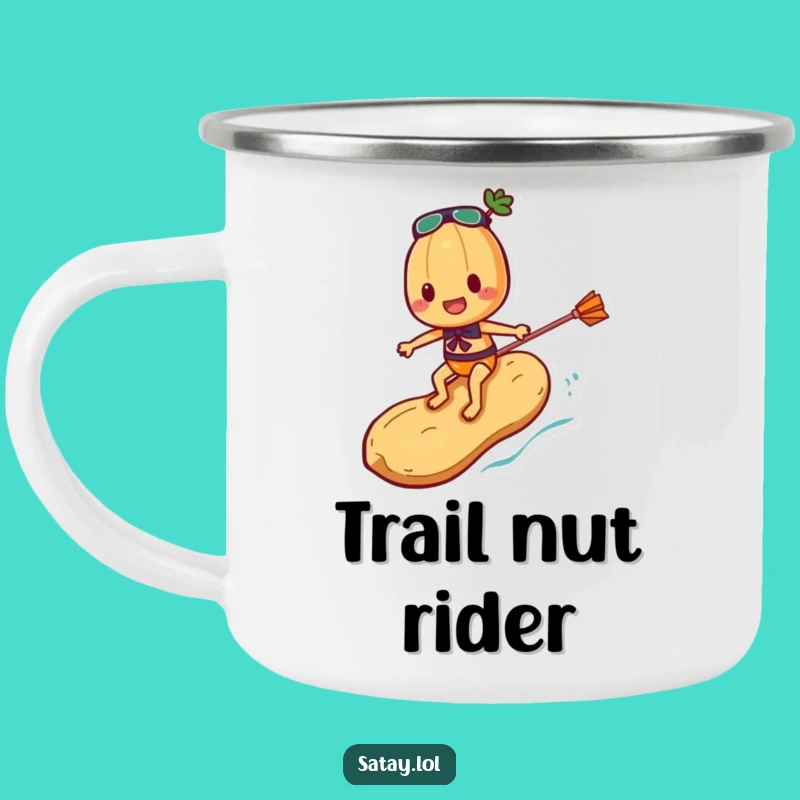 Funny Satay Skewer Surfing Peanut Camping Mug - Extreme Skewer Character Gift