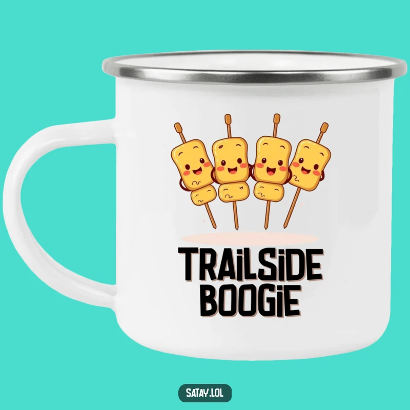Funny Satay Skewers Jigging Camping Mug: Adventure with Skewer Cheer