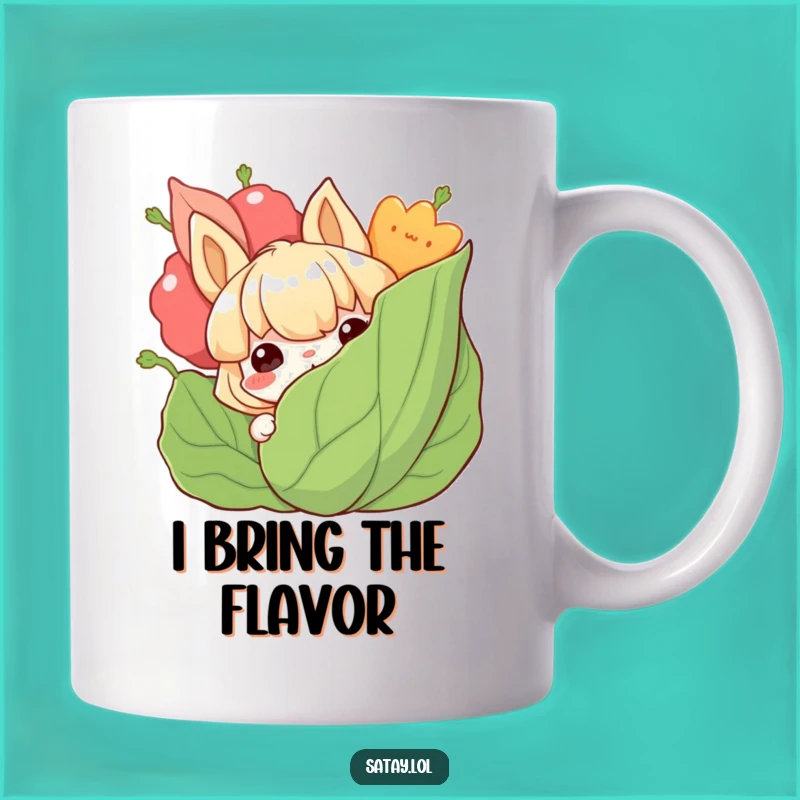 Funny Satay Mug: Grinning Skewer Surprise, Perfect Hilarious Gift!