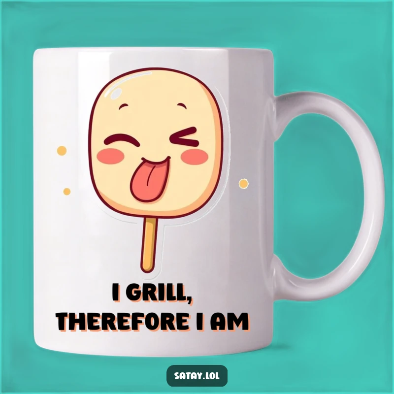 Funny Winking Satay Skewer Mug - Hilarious Charred Foodie Gift