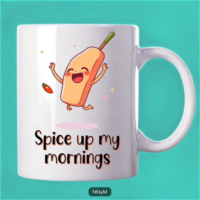 Funny Satay & Chili Joy Mug: A Hilarious Gift for Spice Lovers