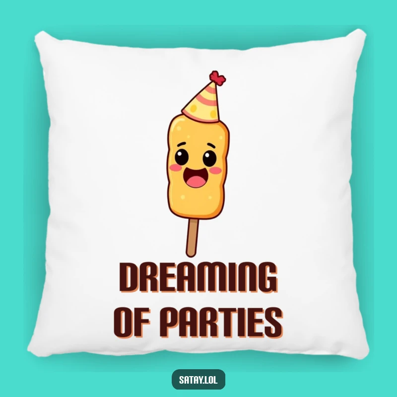 Funny Party Satay Skewer Pillow - Cozy & Excited Accent