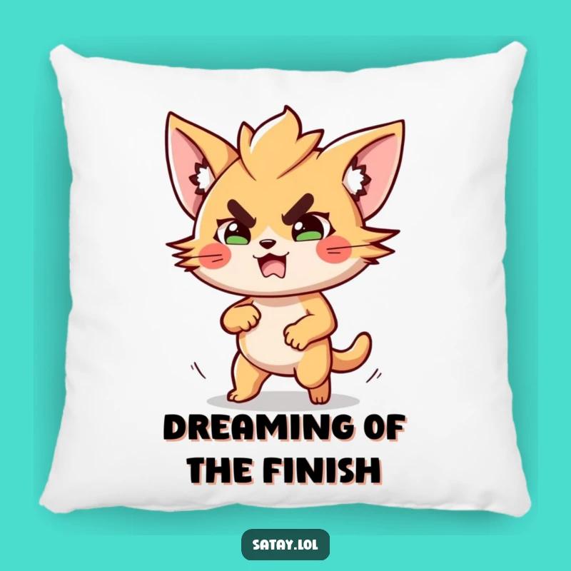 Funny Satay Cushion - Determined Foodie Nap, Cozy Funny Gift