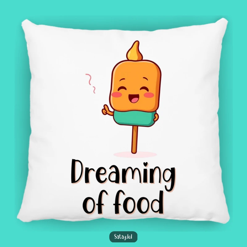 Funny Satay Pillow: Cozy Foodie Cushion, A Delicious Funny Gift