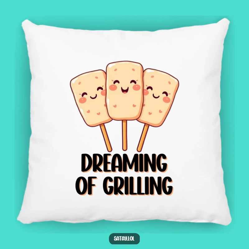 Funny Satay Pillow - Smiling Skewer Cushion Gift