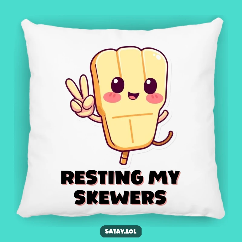 Funny Satay Skewer Peace Pillow - Comfy Skewer Character Cushion Gift