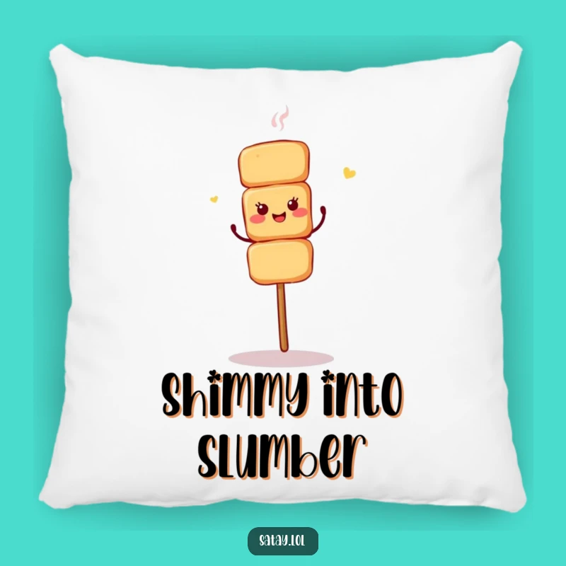 Funny Shimmy Dancing Satay Skewer Pillow - Cozy & Hilarious Accent
