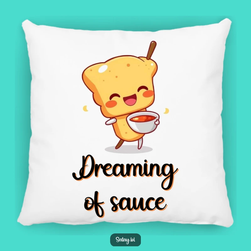 Funny Wiggling Satay Skewer Pillow: Happy Foodie Comfort - Soft Funny Gift!