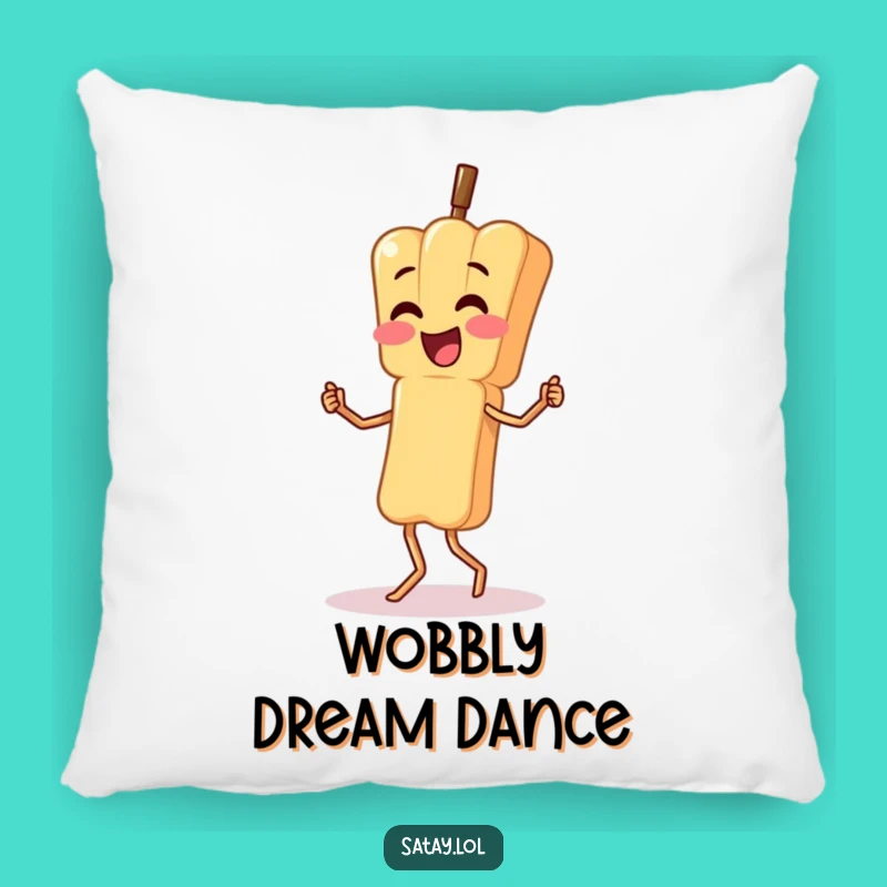 Funny Wobbly Dance Satay Skewer Pillow: Silly Comfort - Soft Funny Gift!