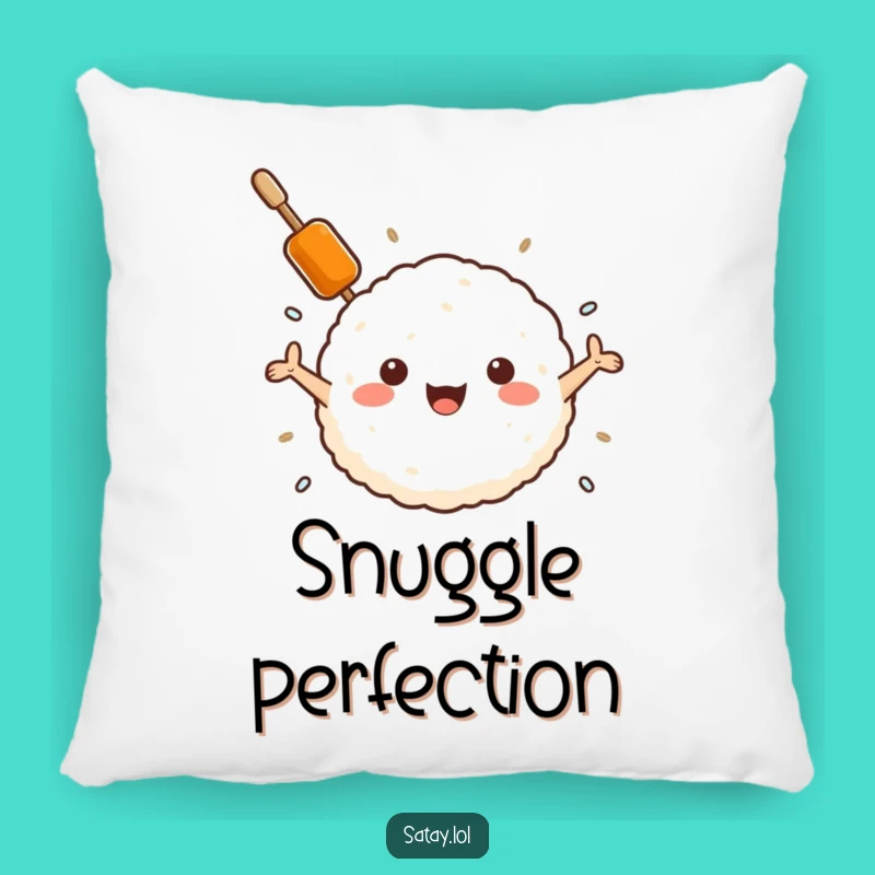 Cozy Funny Satay Skewer Hugs Rice Ball Pillow: Cuddle Up with Comfort