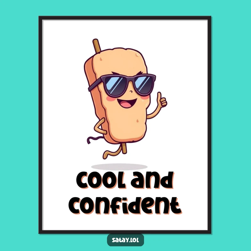 Funny Cool Satay Digital Art: Instant Download of Skewer Style