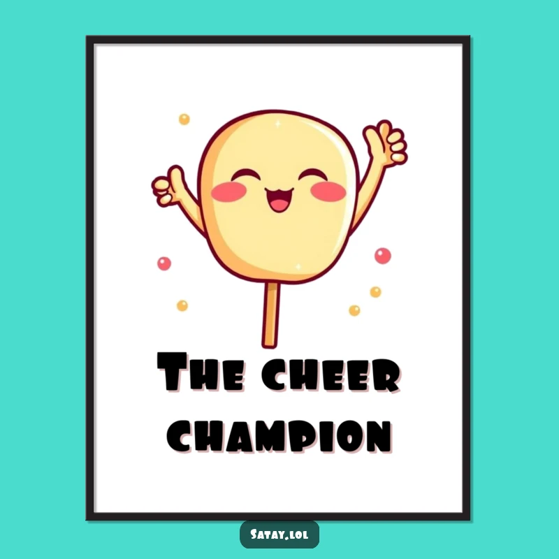 Funny Satay Digital Art - Cheerful Foodie Celebration, Instant Gift