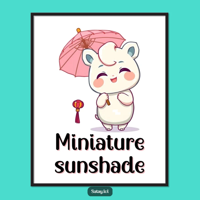 Funny Satay Winking Digital Art: Instantly Downloadable Hilarious Decor