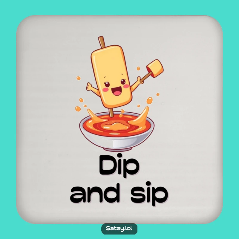 Funny Satay Skewer Sauce Coasters: Diving Set, Protect Surfaces Funny Gift