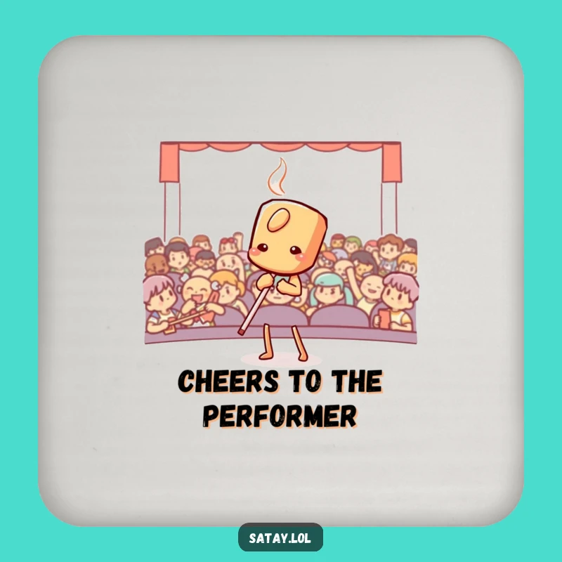 Funny Satay Bowing Coaster Set: Theatrical Surface Protection, a Perfect Funny Gift