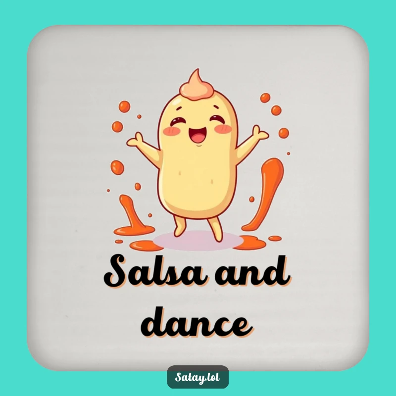 Funny Satay Coaster: Happy Dancer Decor, Protect Surfaces Gift!