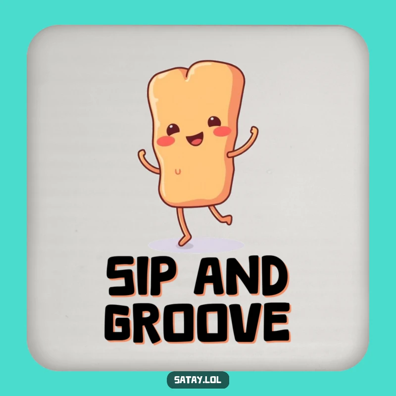 Funny Satay Jig Drink Coaster: Protect Surfaces with Fun