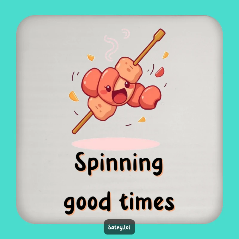 Funny Satay Skewer Dancing Coaster: Protect Surfaces with Hilarious Moves