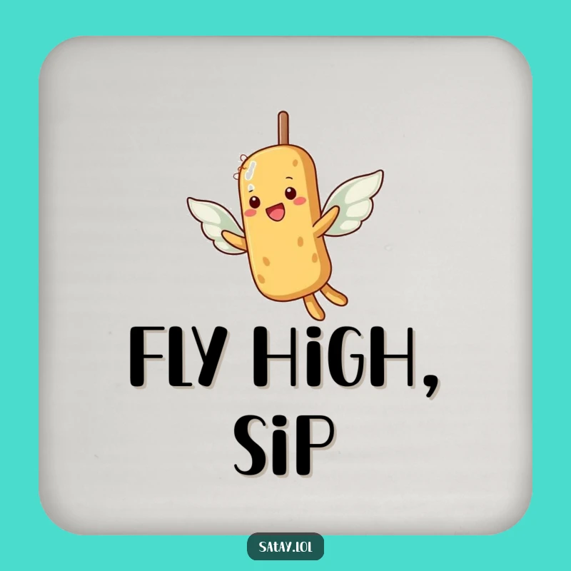 Funny Satay Skewer Flying Coasters: Protect Surfaces with Hope, Great Gift