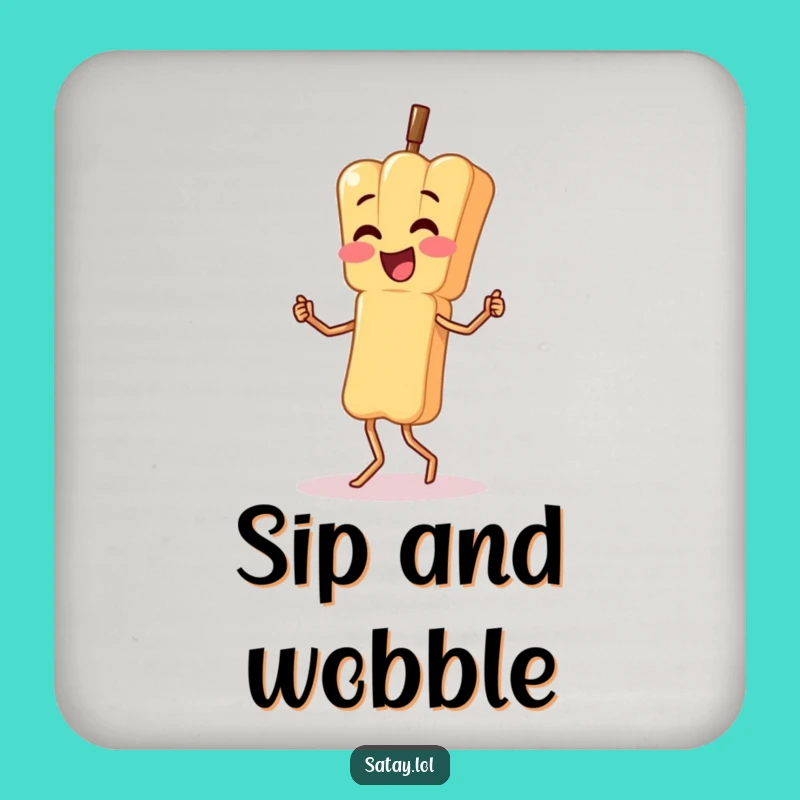 Funny Wobbly Dance Satay Skewer Coaster: Silly Protection - Set of Funny Gifts!