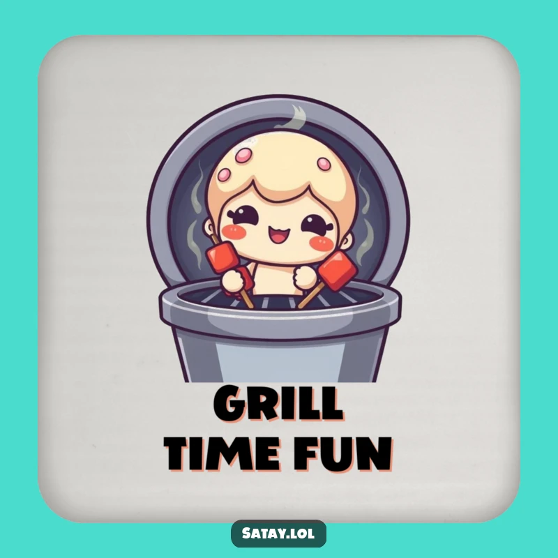 Funny Satay Skewer Coasters: Grill Peeker Set, Protect Surfaces Funny Gift