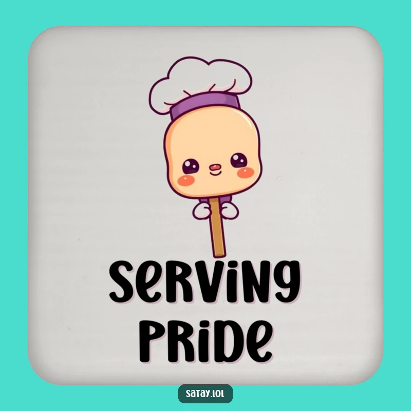 Funny Proud Chef Satay Coasters - Culinary Decor, Protect Tables, Perfect Funny Gift Set