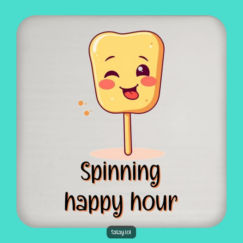 Funny Satay Skewer Coaster: Hilarious Spinning Protection, Perfect Small Gift