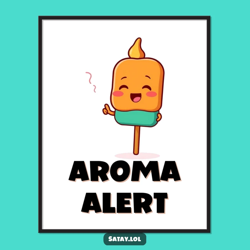 Funny Satay Poster: Delicious Direction Art, A Tasty Funny Gift For Walls