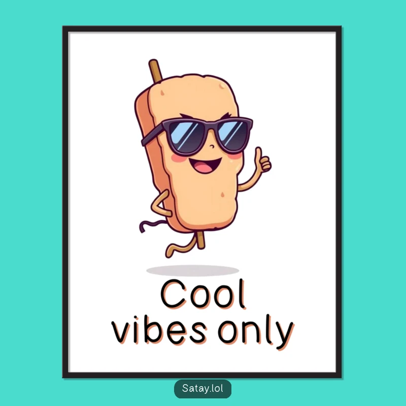 Funny Cool Satay Poster: Add Style and Confidence to Your Walls