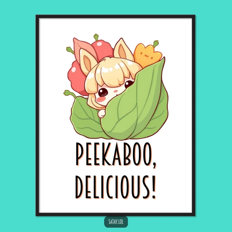 Funny Satay Poster: Grinning Skewer Art, Hilarious Wall Decor Gift!