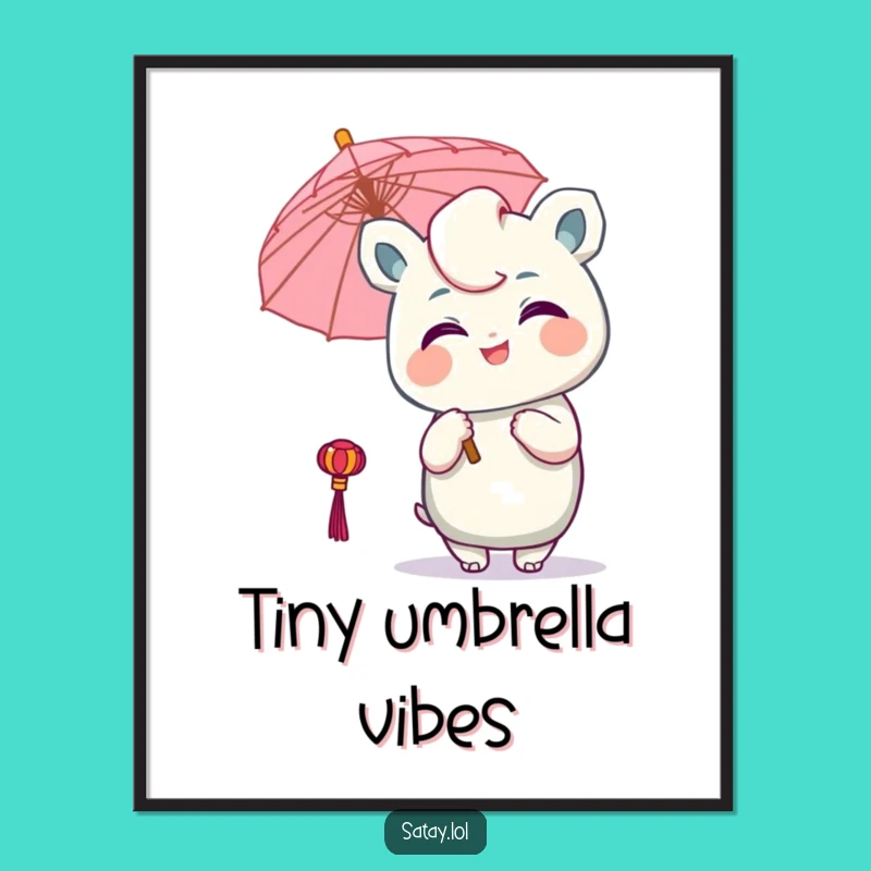Funny Satay Umbrella Poster: Add Hilarious Wall Art to Your Space